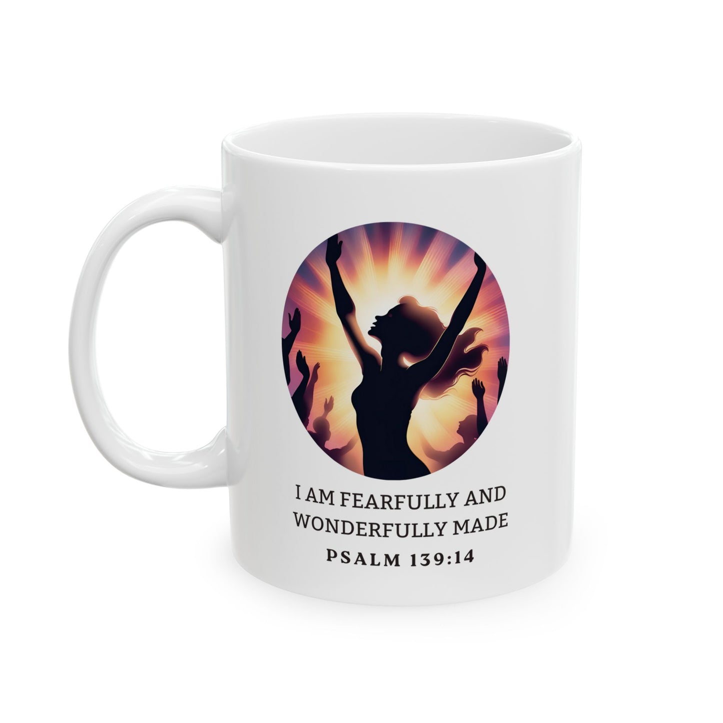 Embrace Your Wonder: Psalm 139:14 Inspirational Ceramic Mug (11oz)