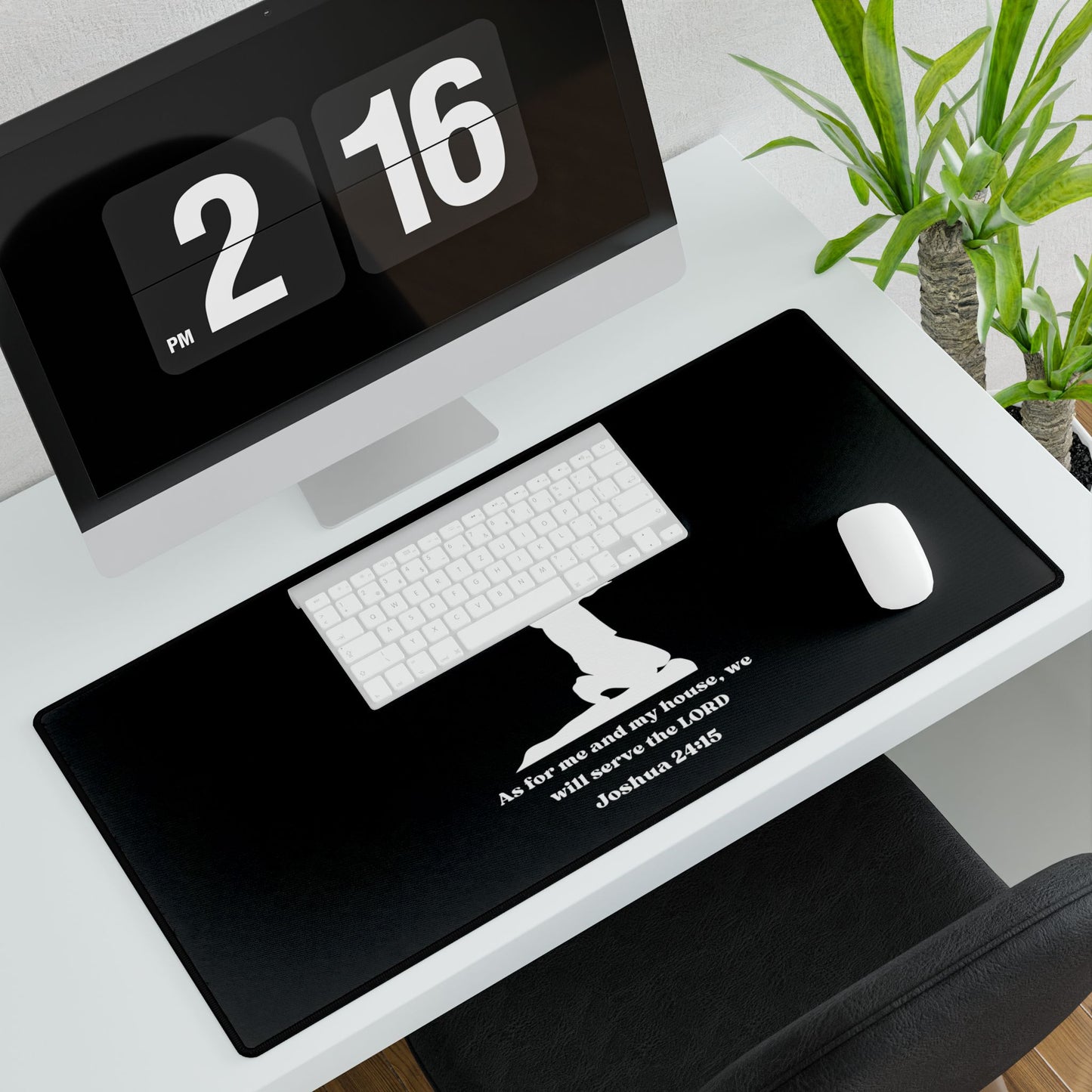 Organize Your Space with Joshua 24:15 Mouse Pad