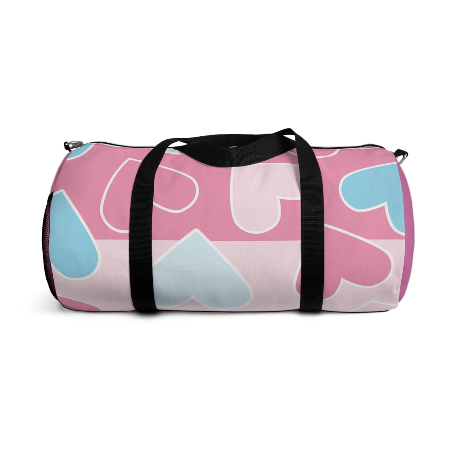 Pink and Blue Heart Design Custom Duffel Bag