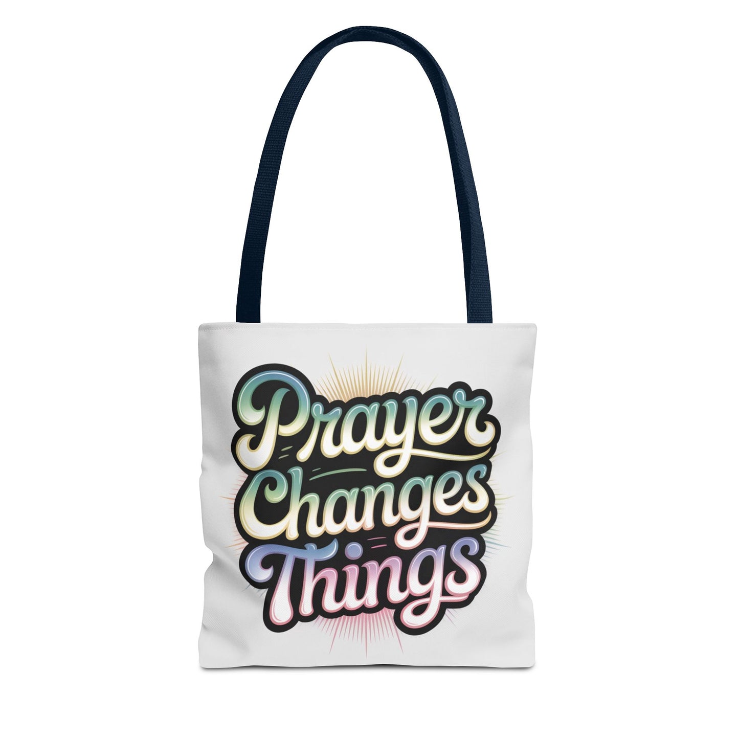 Inspirational Prayer Tote Bag, Prayer Changes Things| Motivational Gift for Spirituality, Bible Study, Everyday Use, Carry-All