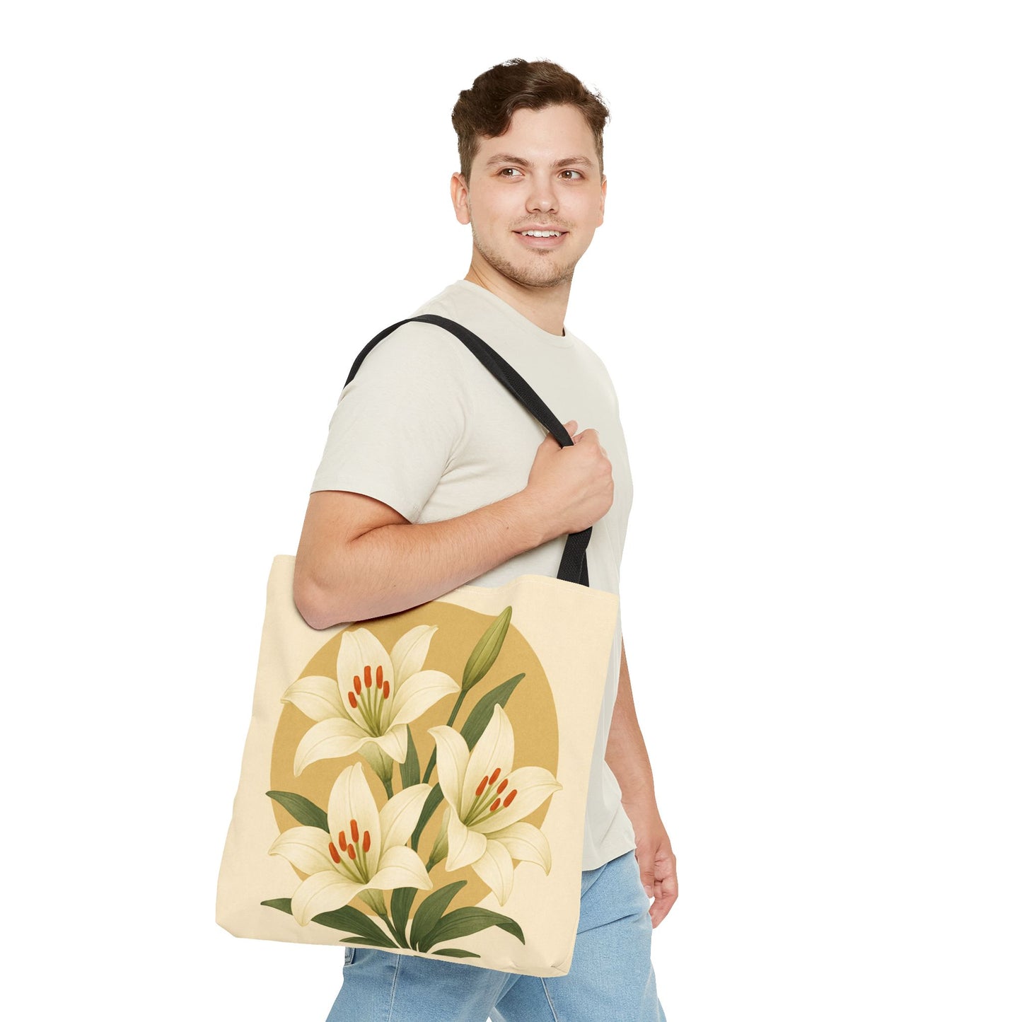 Elegant Lillies Tote Bag | Versatile Reusable Shopping Bag, Eco-Friendly Gift, Stylish Accessory, Perfect for Summer Outings