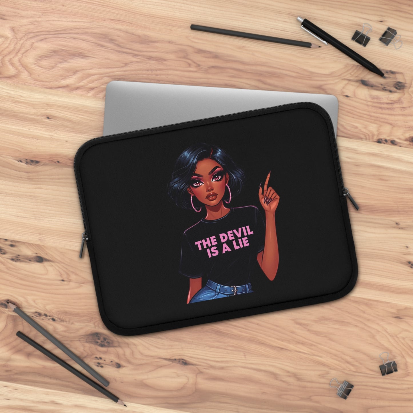 The Devil Is A Lie Laptop Sleeve