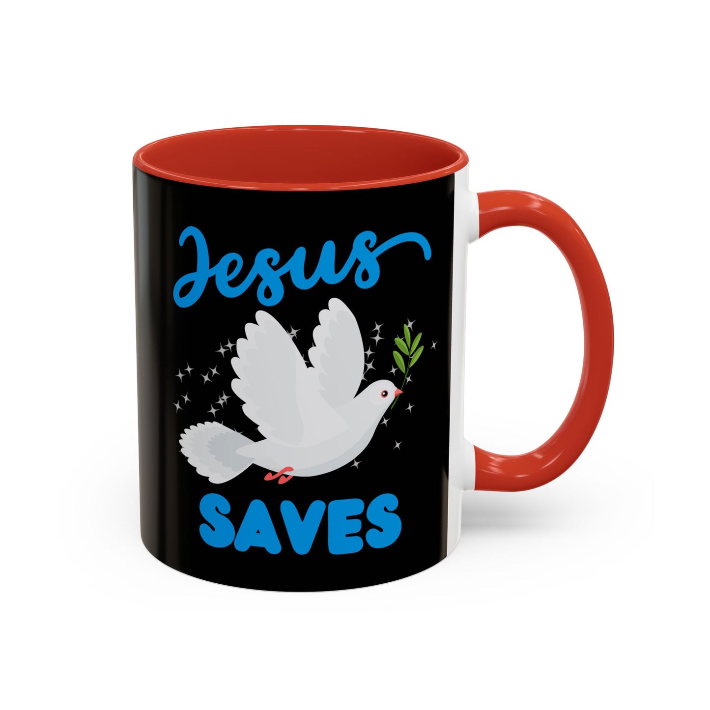 Divine Resonance| Jesus Saves| 11oz Accent Multi-Color Mug