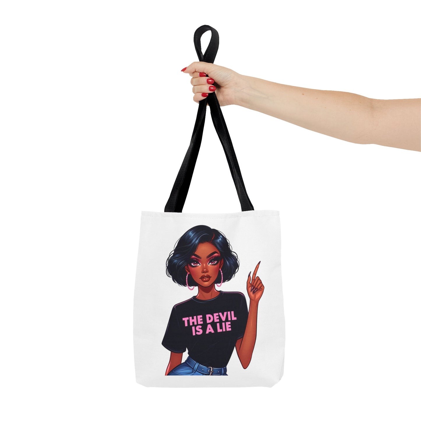 The Devil Is A Lie Inspirational Tote Bag