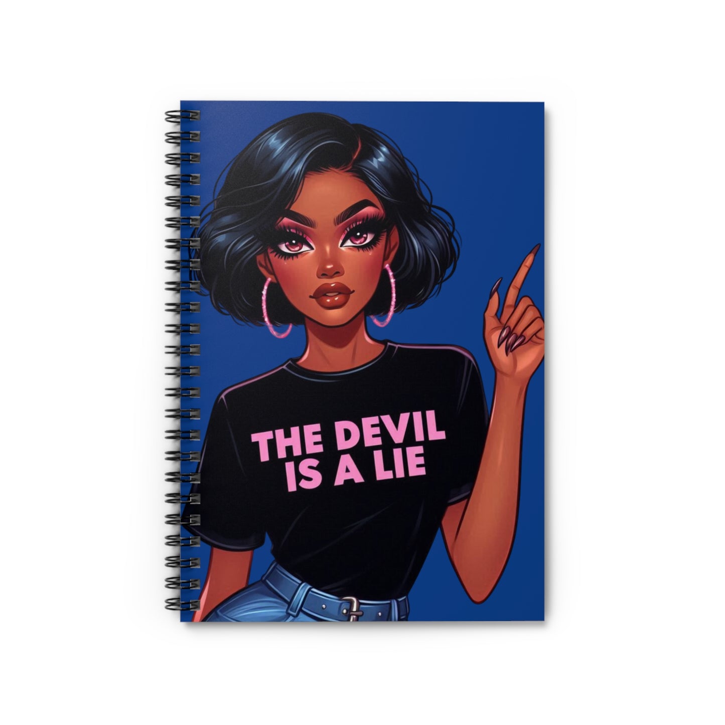 The Devil Is A Lie| Spiral Ruled Line Notebook