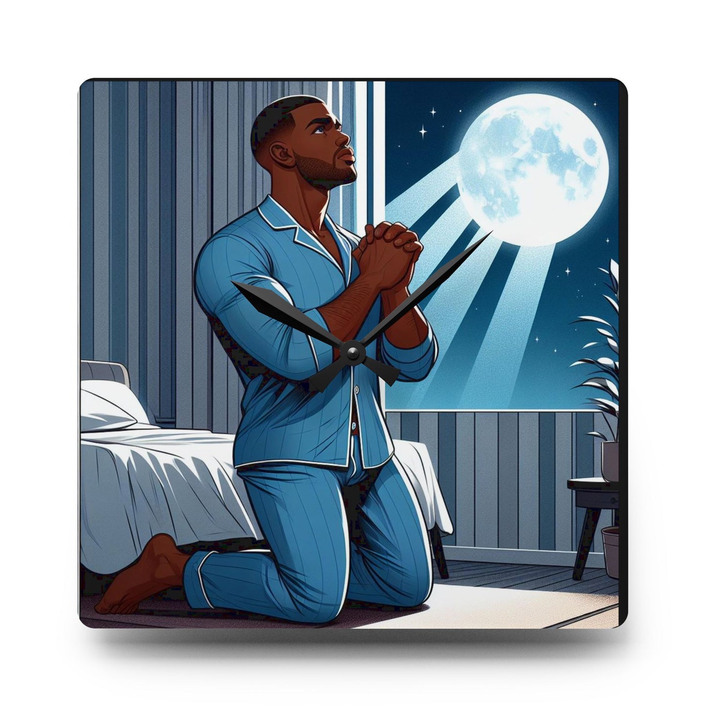 Strength Through Prayer: Acrylic Wall Clock