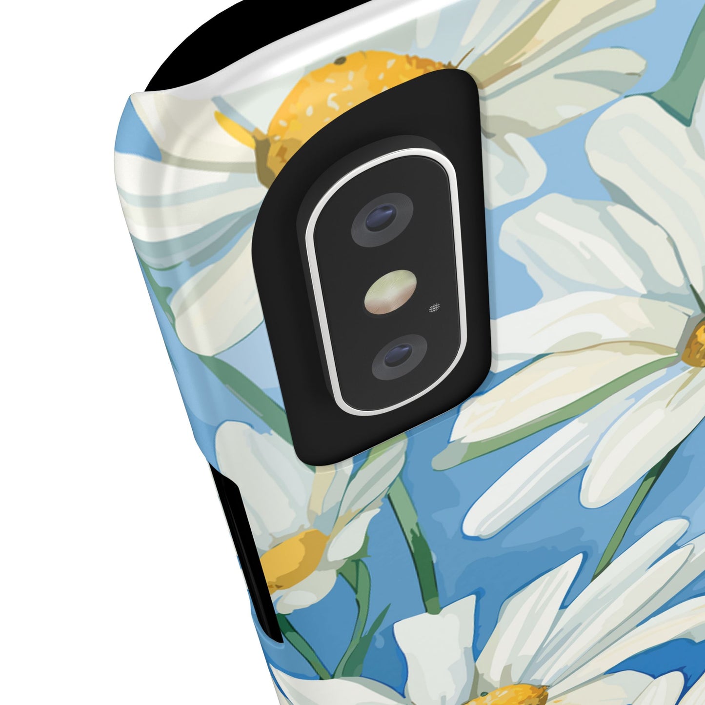 Serene White Daisy: Sleek and Stylish Slim Phone Case