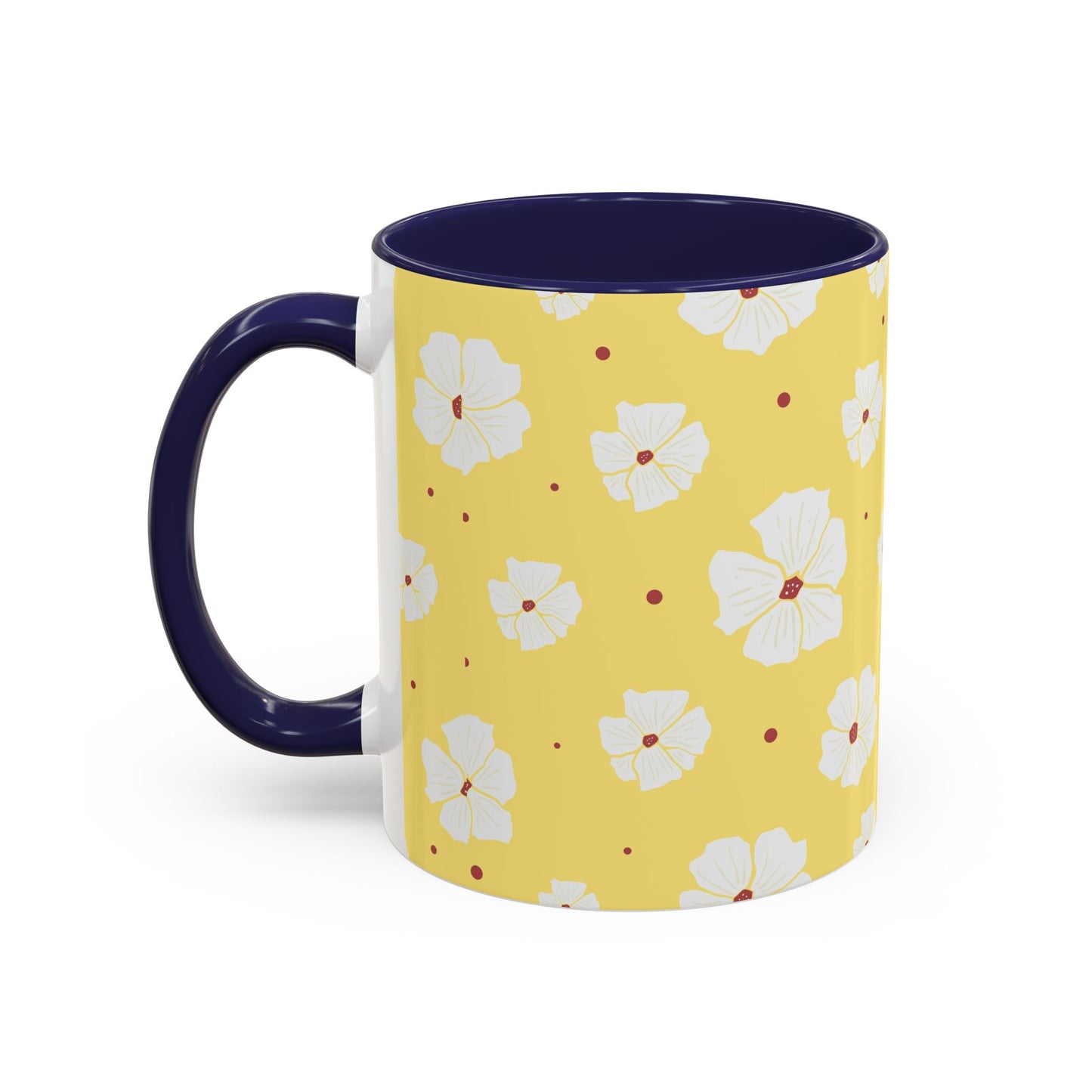 Hibiscus Floral Accent Coffee Mug| Available in 11oz & 15oz Sizes |Perfect for Spring Mornings