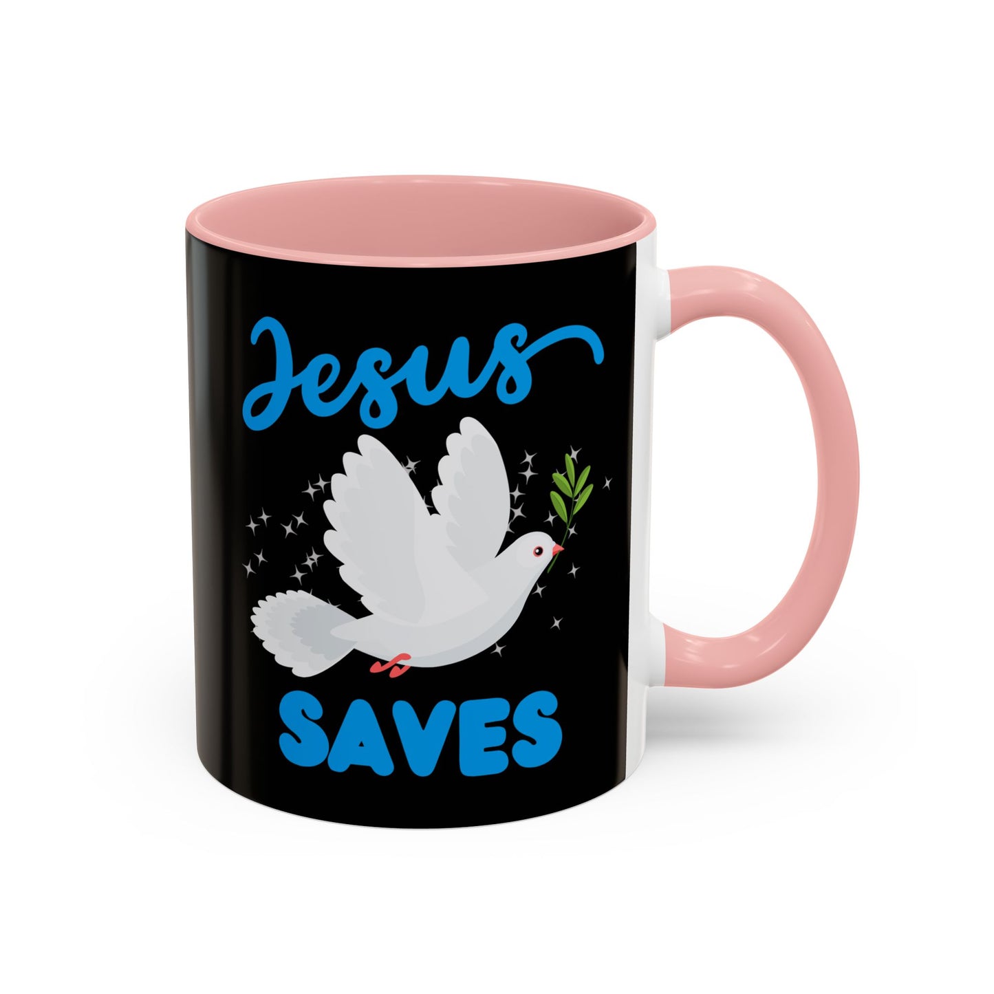 Divine Resonance| Jesus Saves| 11oz Accent Multi-Color Mug