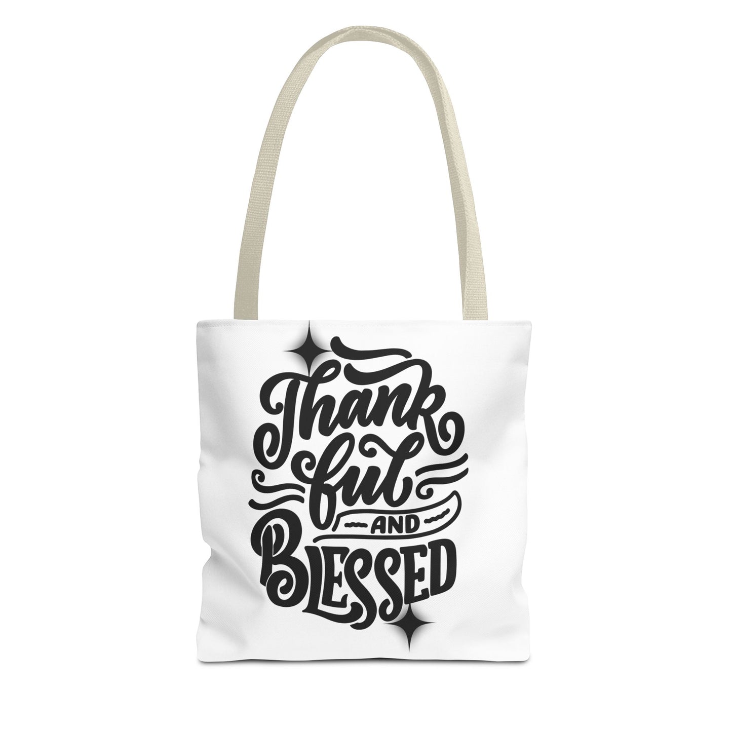 Thankful and Blessed Inspirational Tote Bag