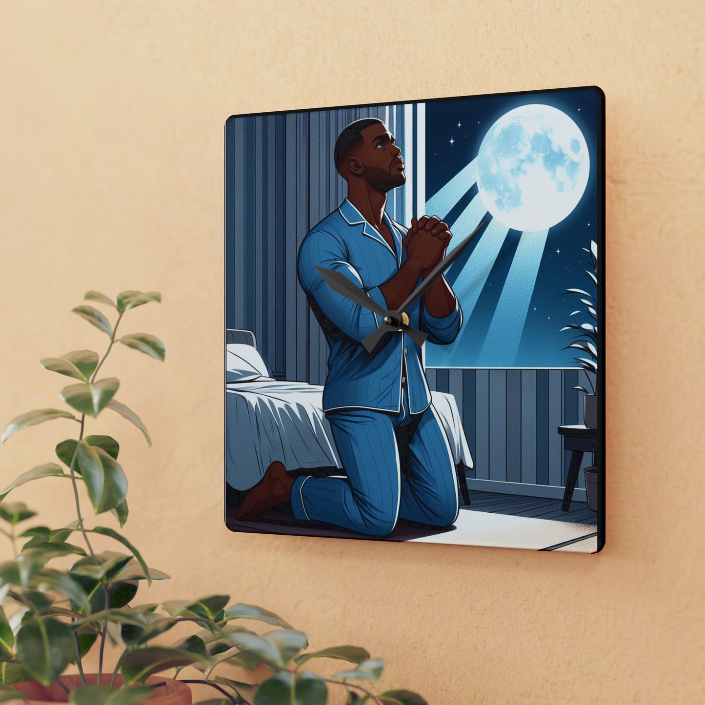 Strength Through Prayer: Acrylic Wall Clock
