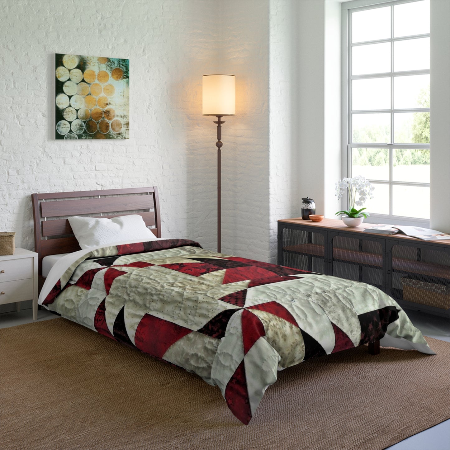 Red and White Stars Comforter – Cozy & Stylish