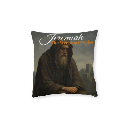Jeremiah Square Throw Pillow | Vintage Art Decor | Cozy Home Accent | Gift for History Lovers, Pillows for Relaxation, Unique Artwork