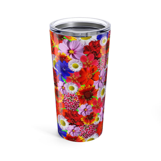 Red Floral Bliss 20oz Stainless Steel Tumbler