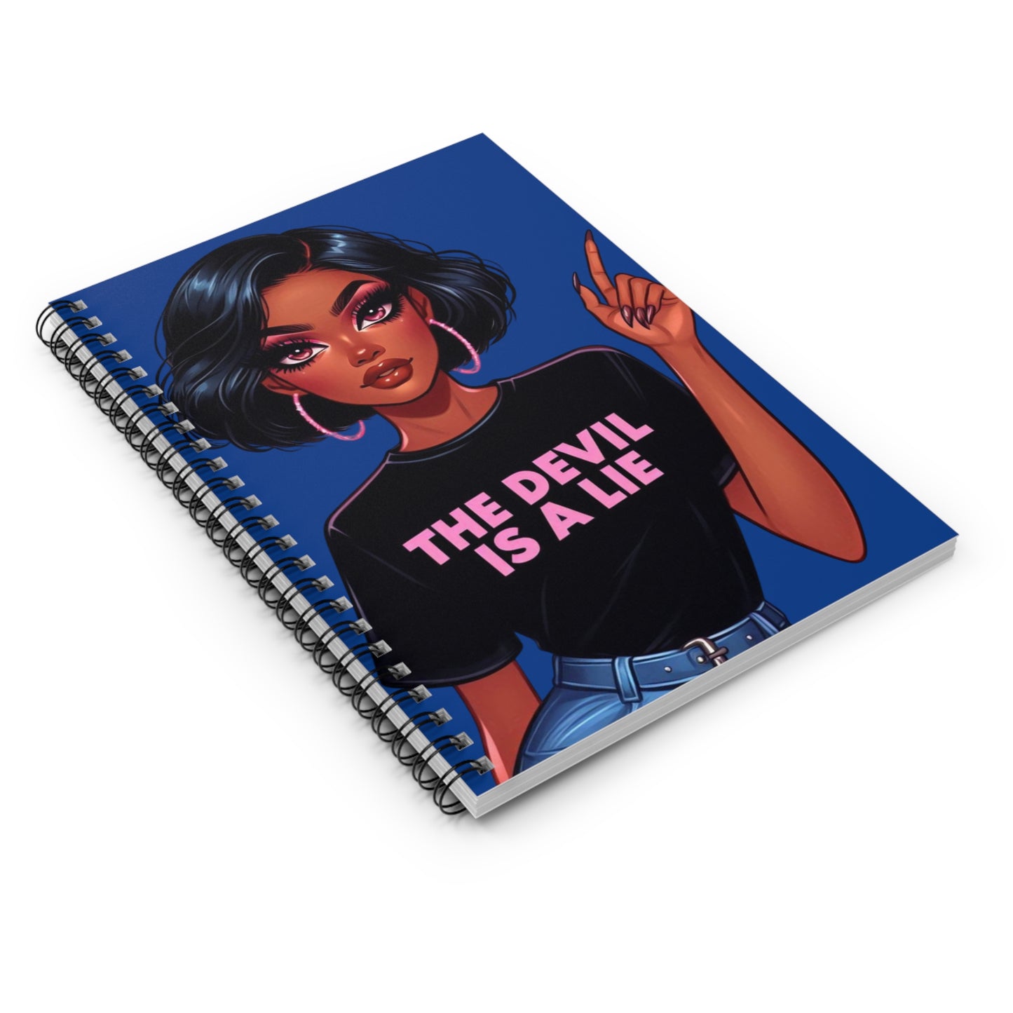 The Devil Is A Lie| Spiral Ruled Line Notebook