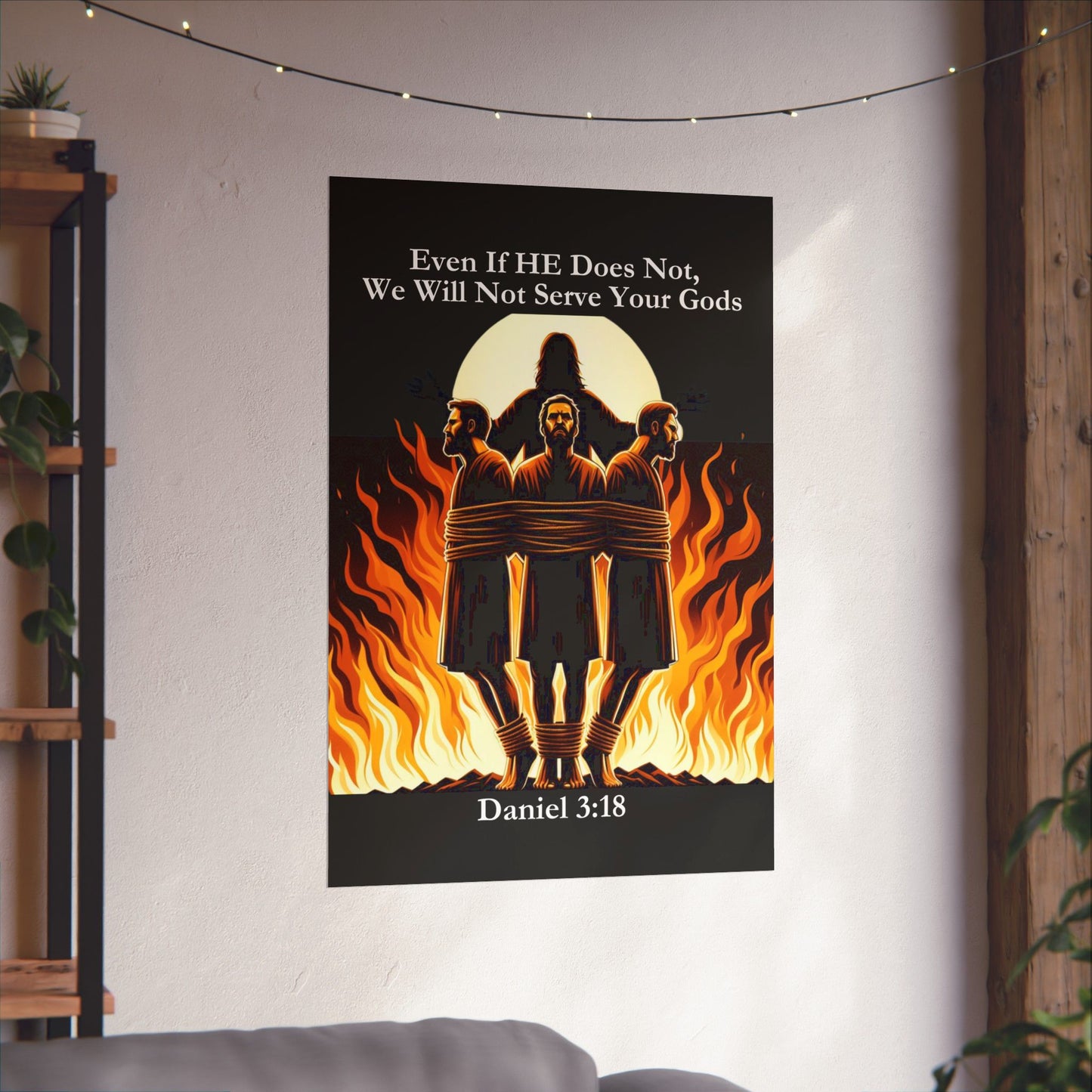Daniel 3:18 Fiery Furnace Poster | A Visual Testament of Unwavering Faith