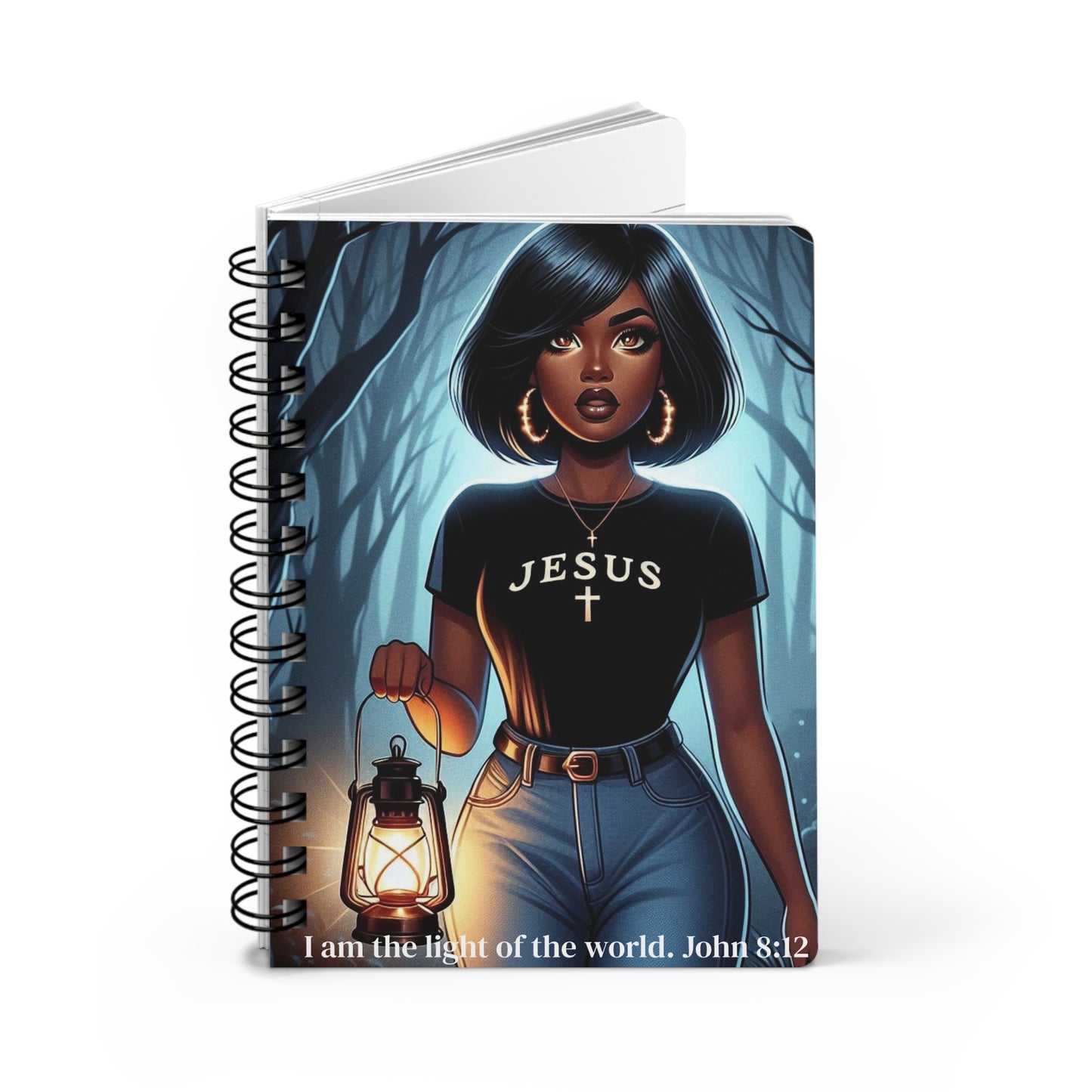 I Am The Light of The World| Spiral Ruled Lined Notebook