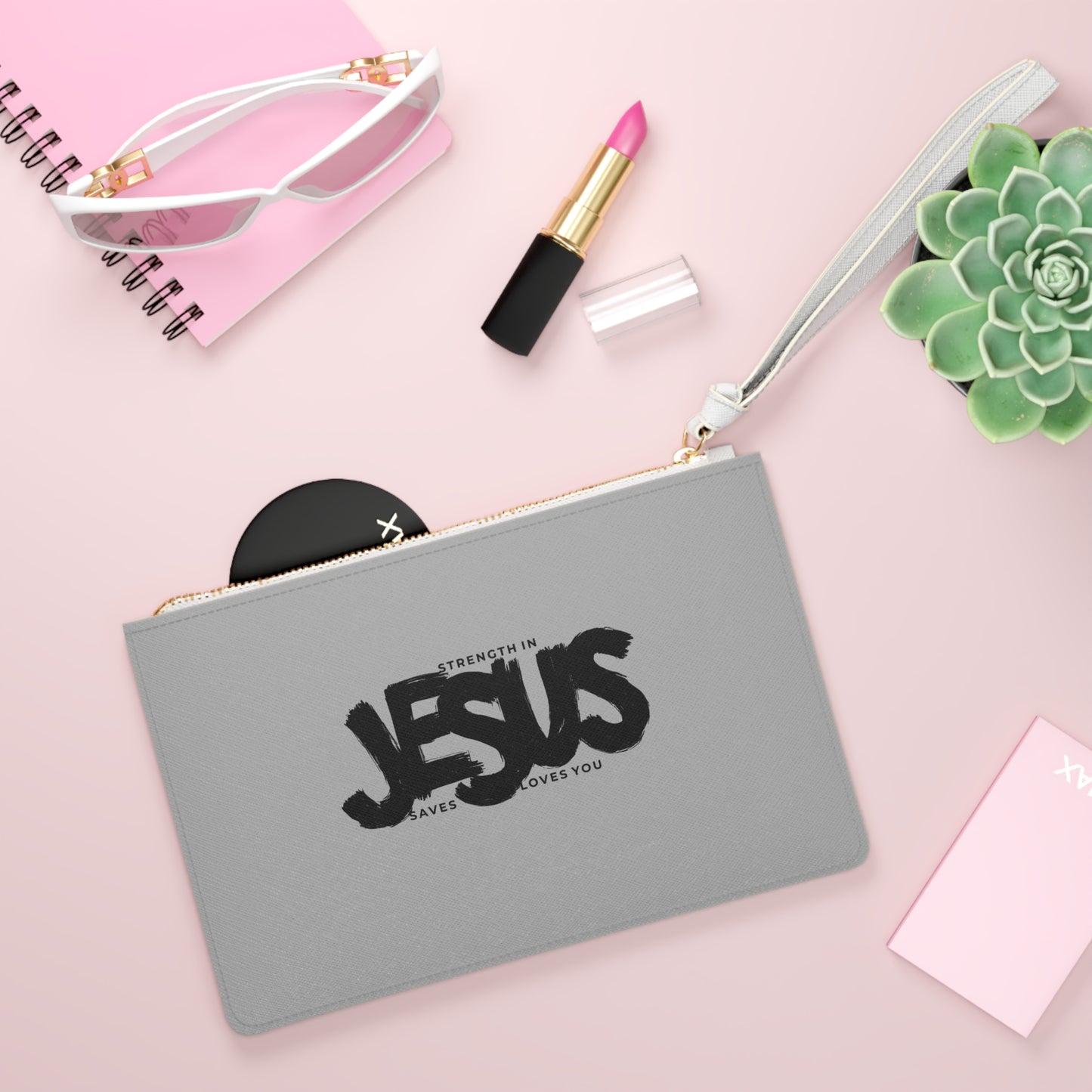 Divine Strength: Clutch with Triple Jesus Messages