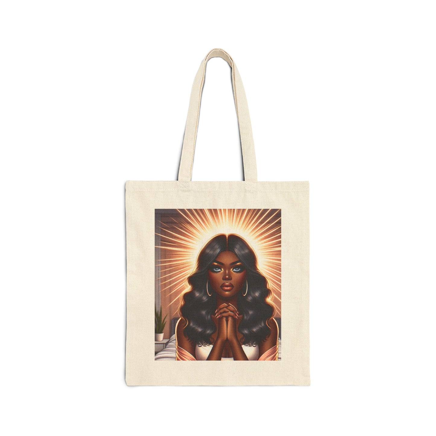 Faithful Devotion: Praying Woman 100% Cotton Tote Bag