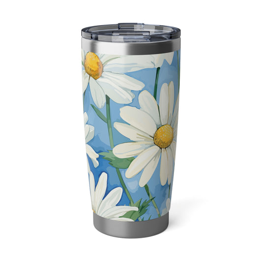 White Daisy Flower Eco-Friendly 20oz VegaBound Tumbler