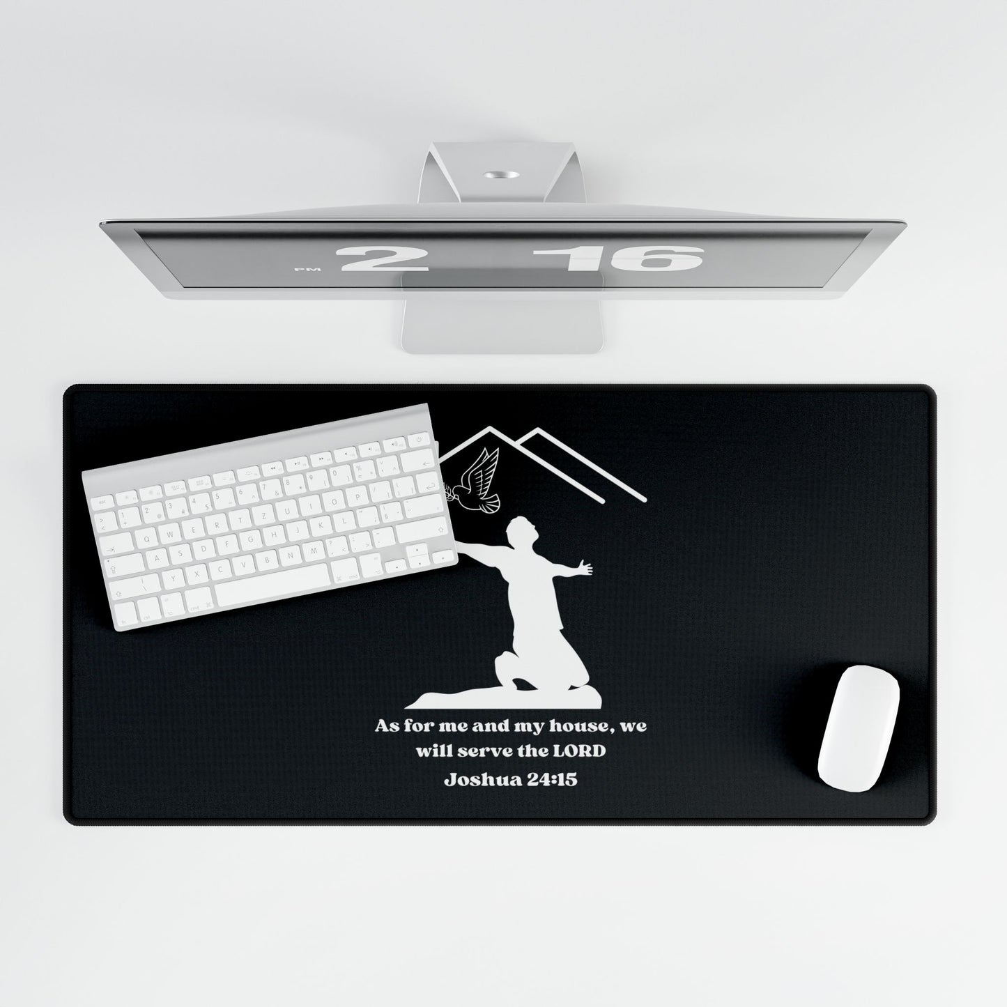 Organize Your Space with Joshua 24:15 Mouse Pad