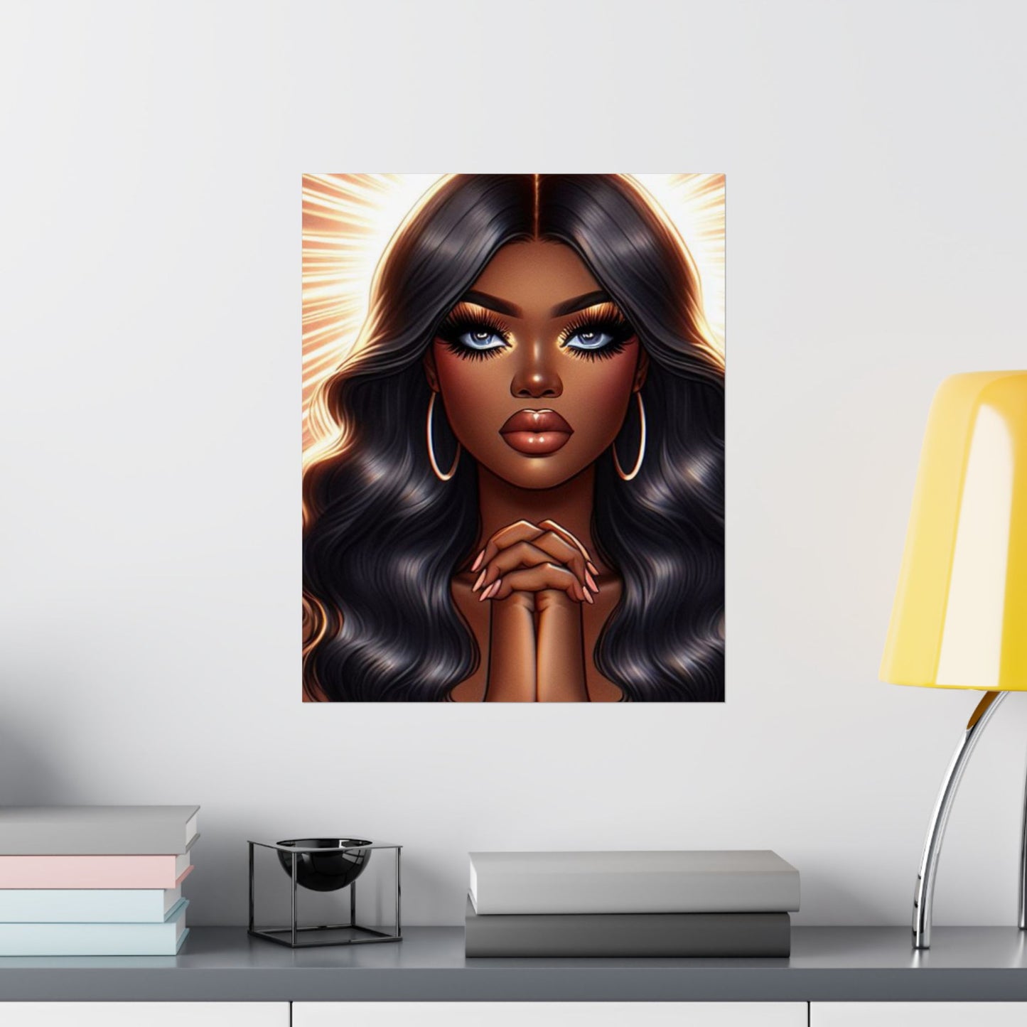 Faithful Devotion: African American Woman Praying Poster