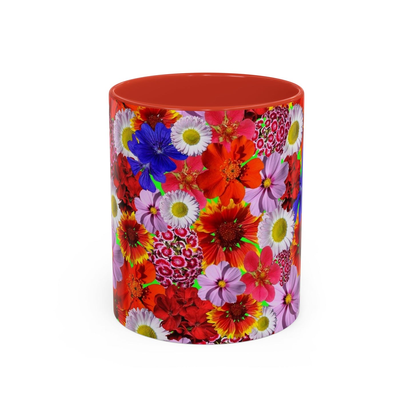 Red Floral Bliss 11oz Accent Mug