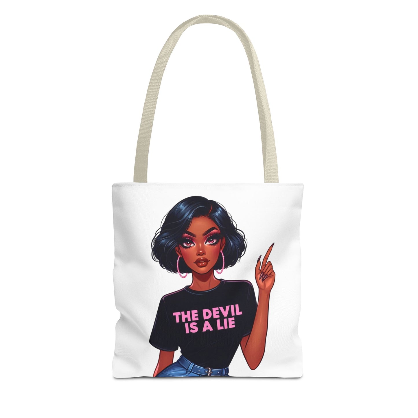 The Devil Is A Lie Inspirational Tote Bag