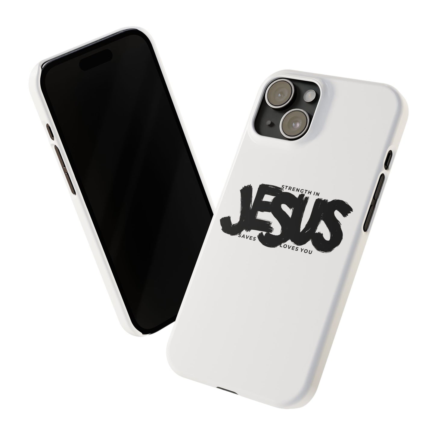 Jesus Inspired Christian Slim Phone Case: Strength, Salvation, and Love