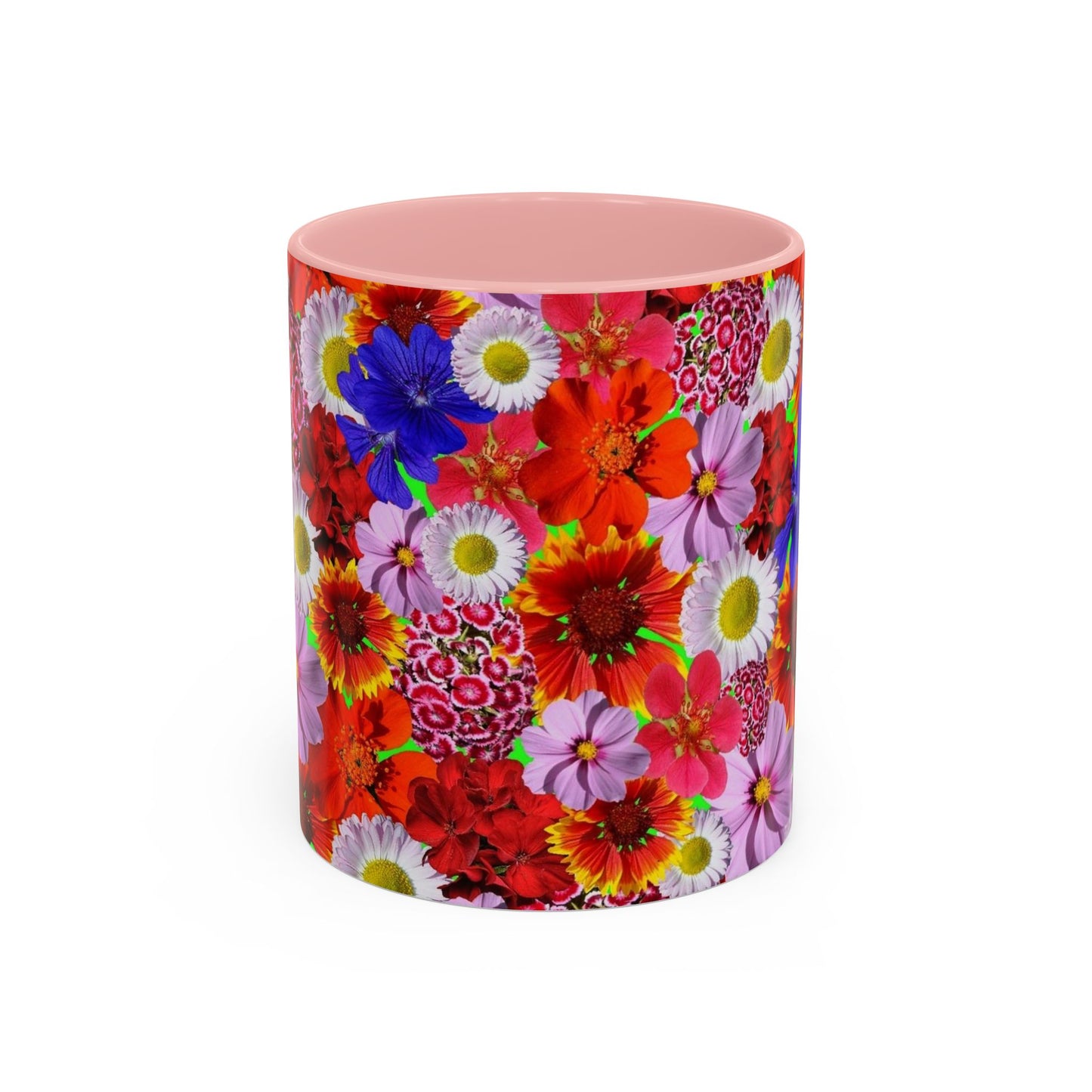 Red Floral Bliss 11oz Accent Mug