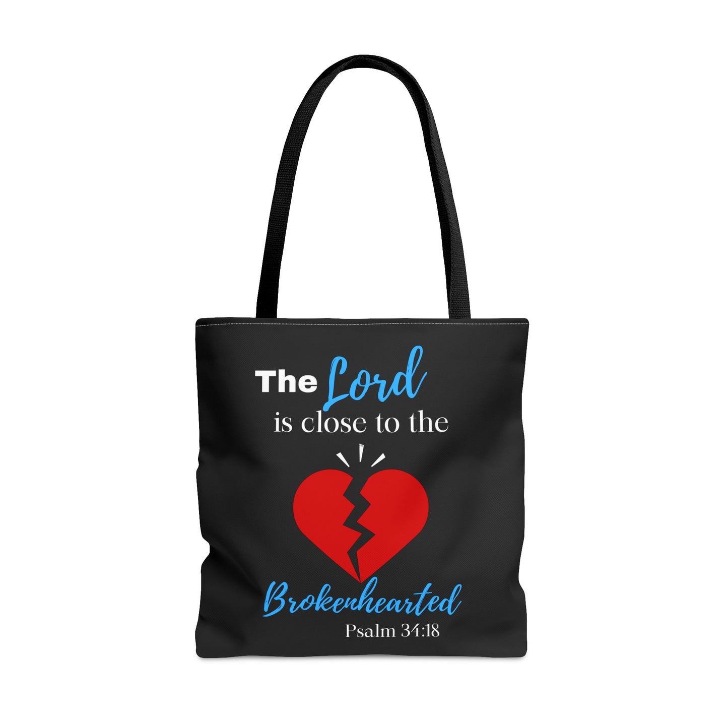 Psalm 34:18 Double-Sided Tote Bag – Finding Comfort and Hope