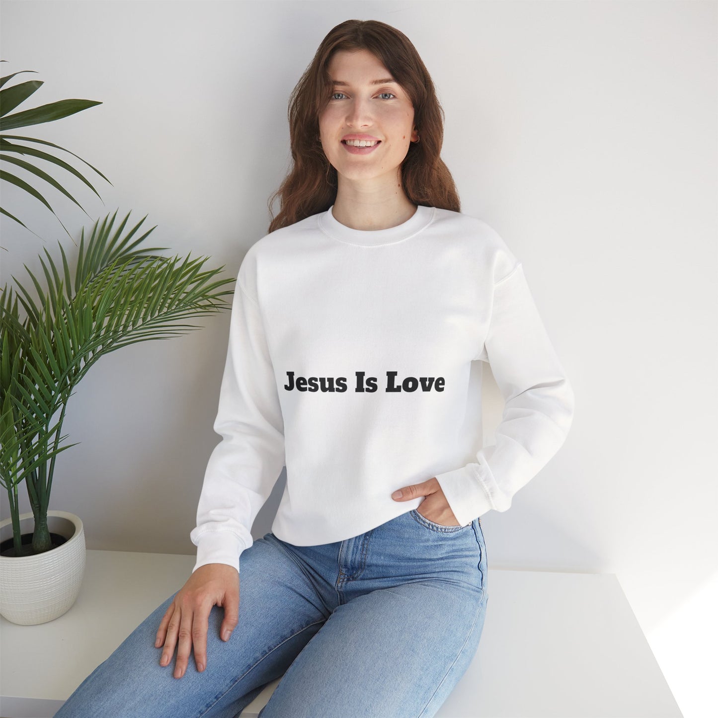 Jesus Is Love Women Crewneck Sweatshirt