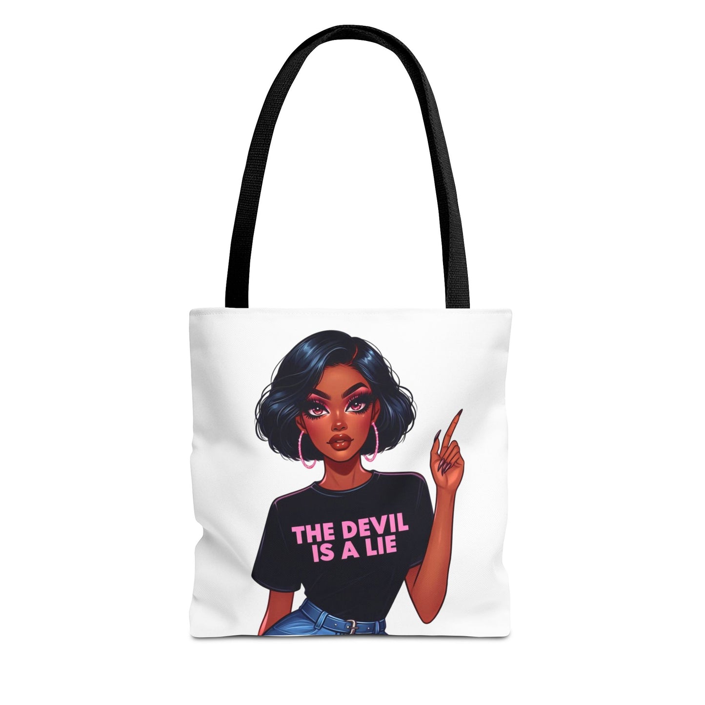 The Devil Is A Lie Inspirational Tote Bag