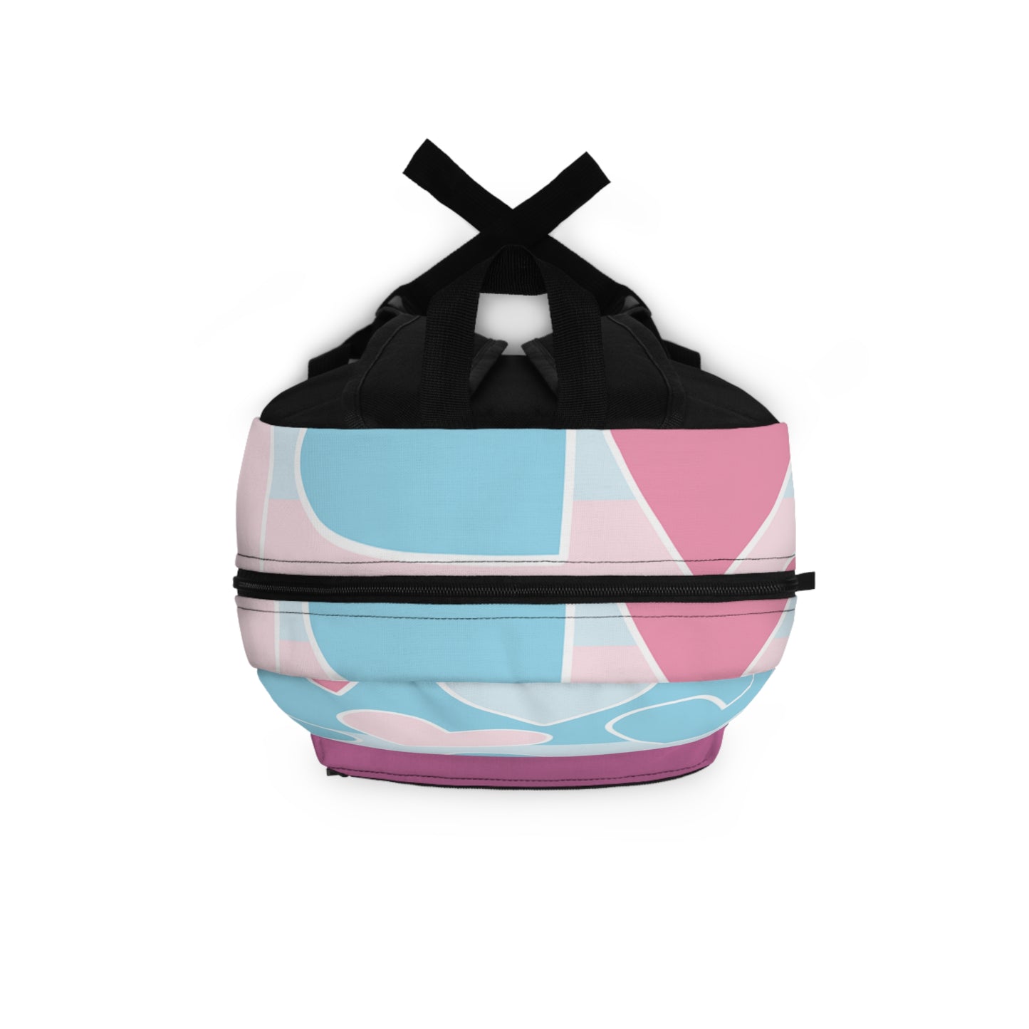 Pink and Blue Heart Design Spun Polyester Backpack