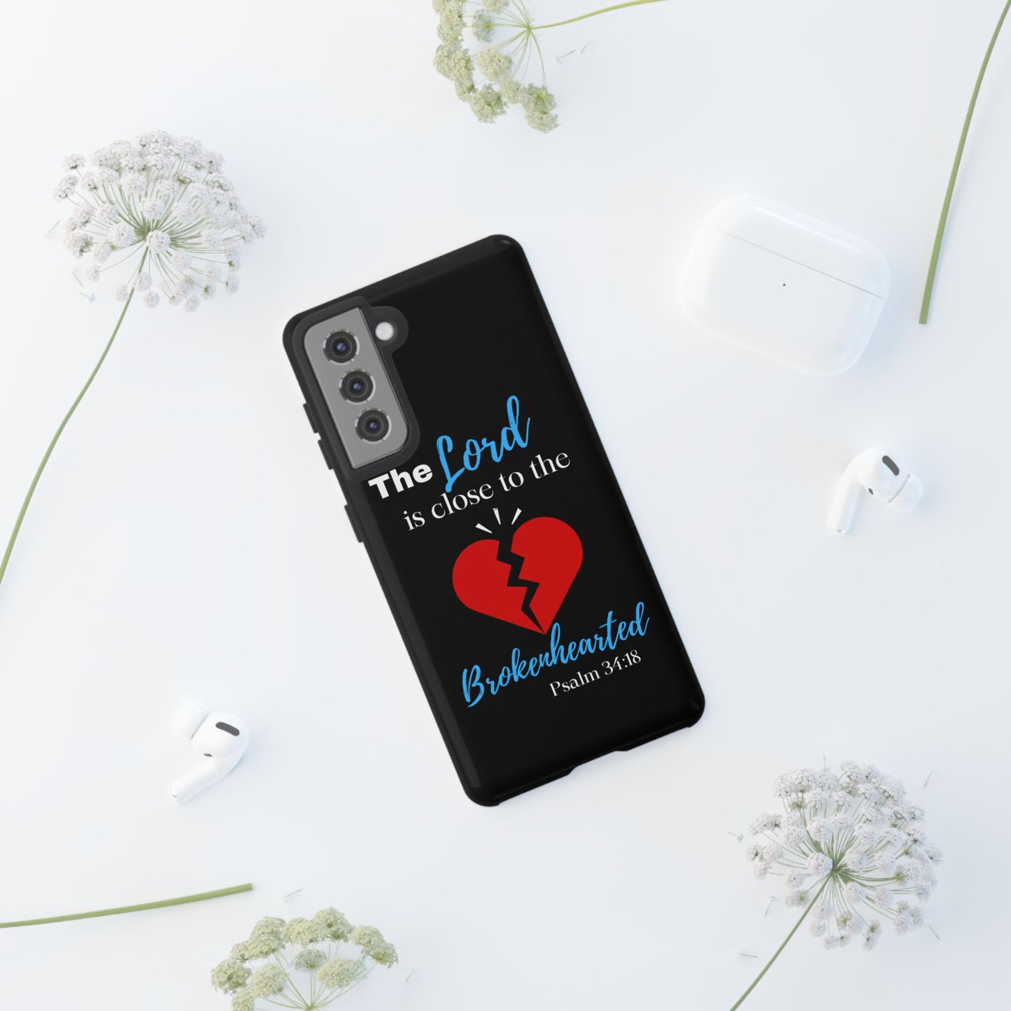 Psalm 34:18 Protective Christian Phone Case| Find Comfort and Strength