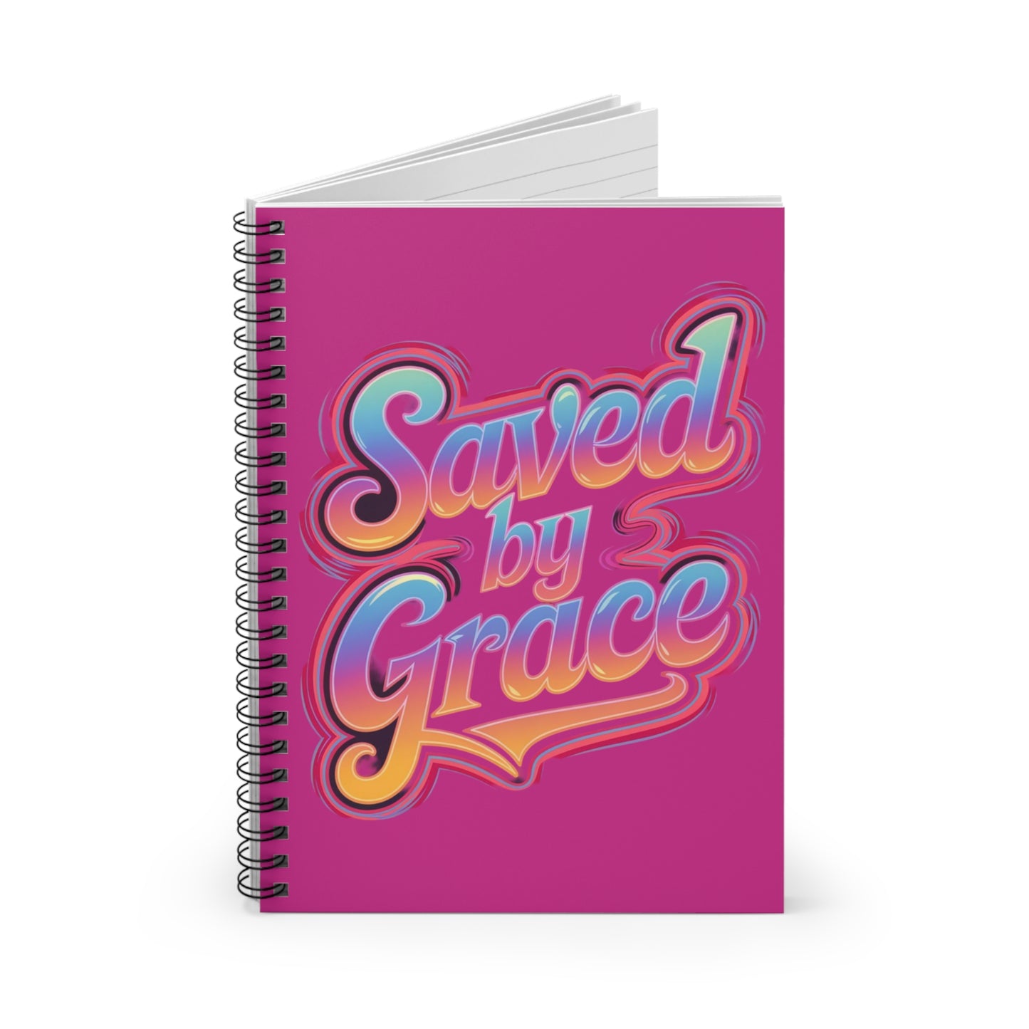Saved by Grace| Spiral Ruled Line Notebook | Journal for Daily Thoughts and Notes