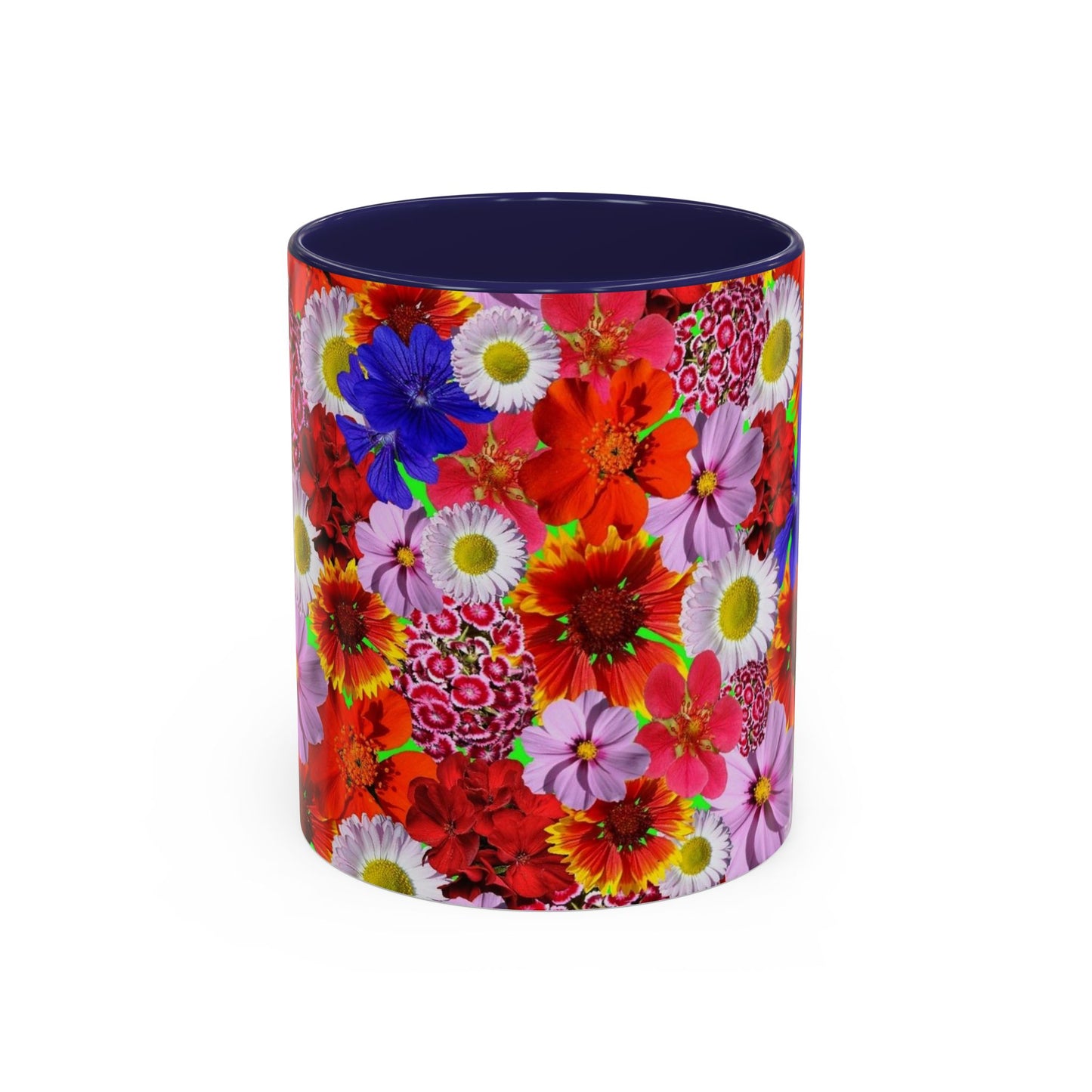 Red Floral Bliss 11oz Accent Mug