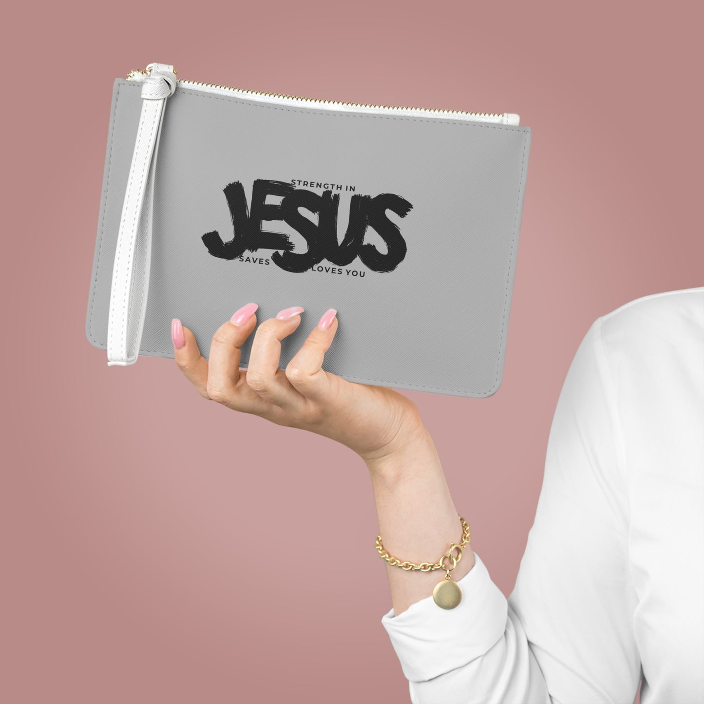 Divine Strength: Clutch with Triple Jesus Messages