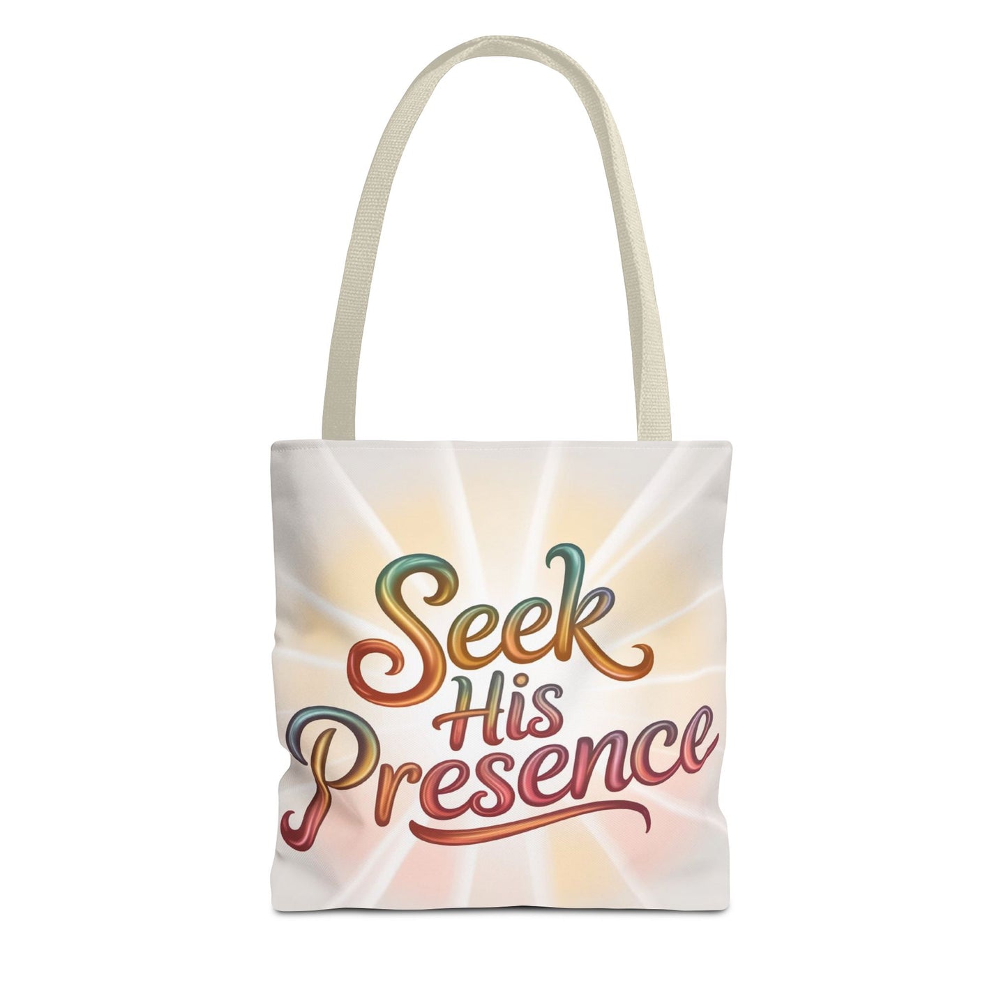 Inspirational Tote Bag - Seek His Presence|Motivational Gift, Christian Tote, Everyday Bag, Spiritual Accessory, Faith-Based Gift