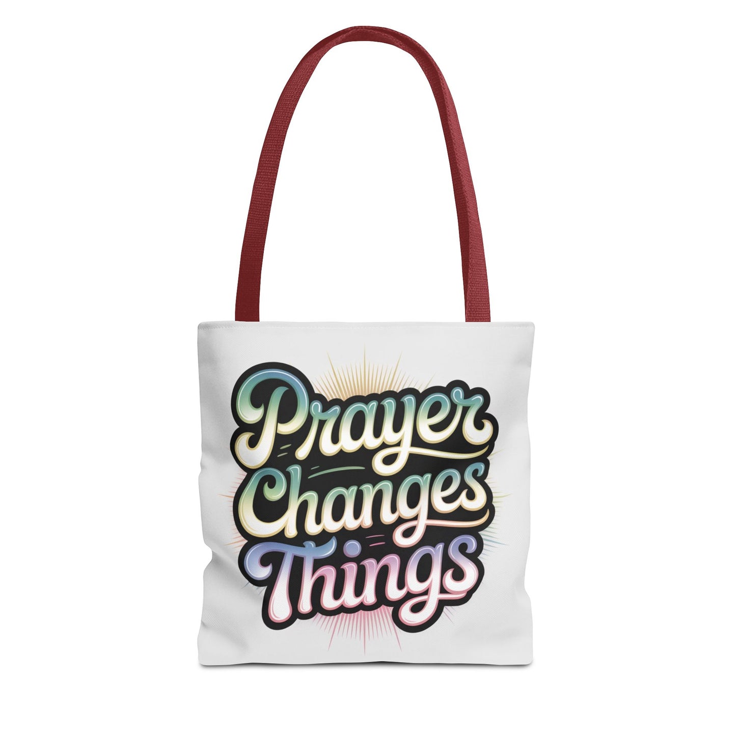 Inspirational Prayer Tote Bag, Prayer Changes Things| Motivational Gift for Spirituality, Bible Study, Everyday Use, Carry-All