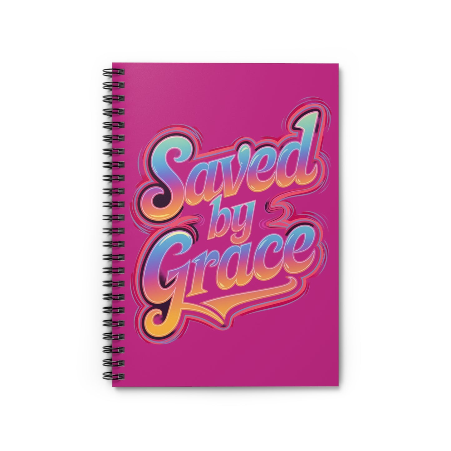 Saved by Grace| Spiral Ruled Line Notebook | Journal for Daily Thoughts and Notes