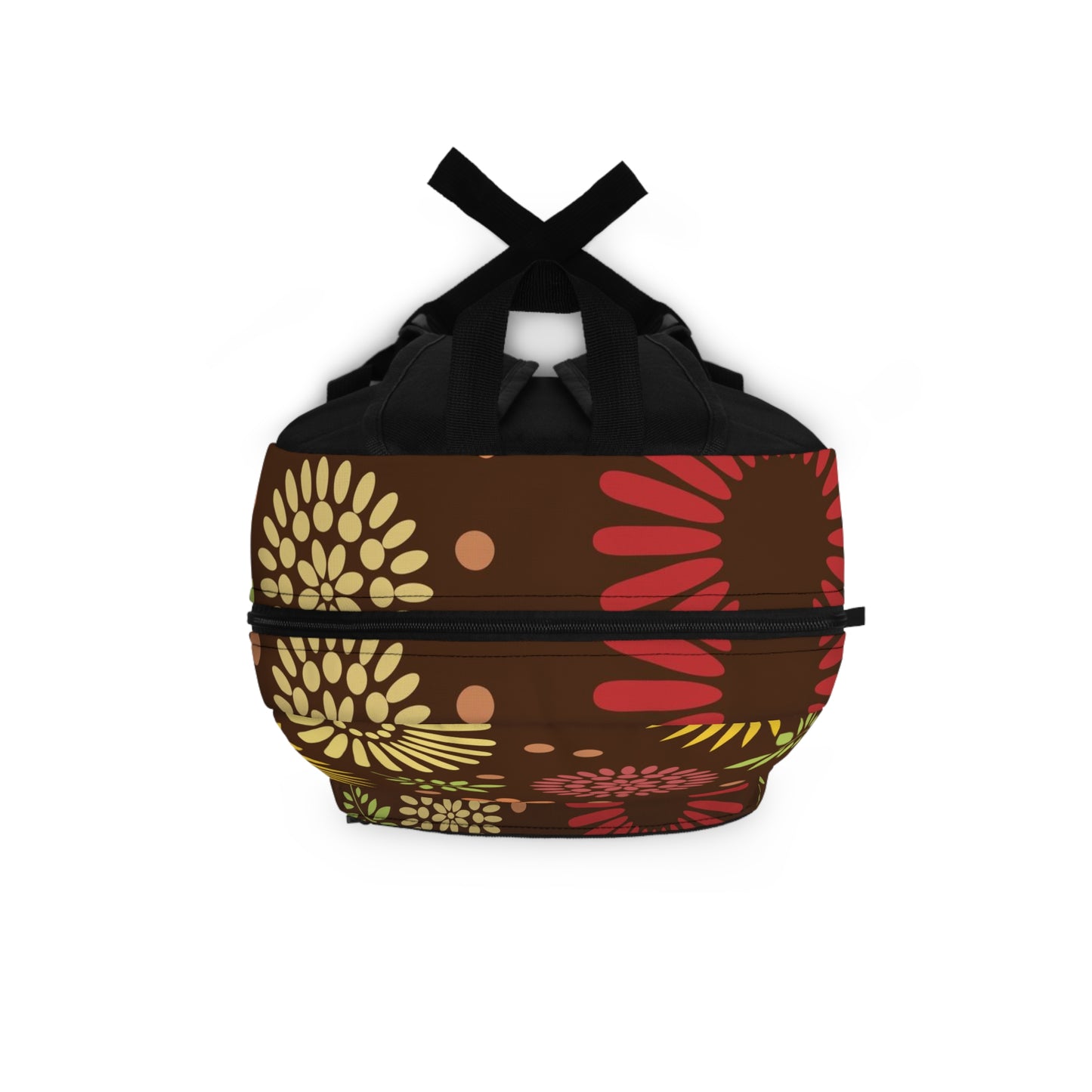 Earthy Elegance: Brown Floral Pattern Backpack