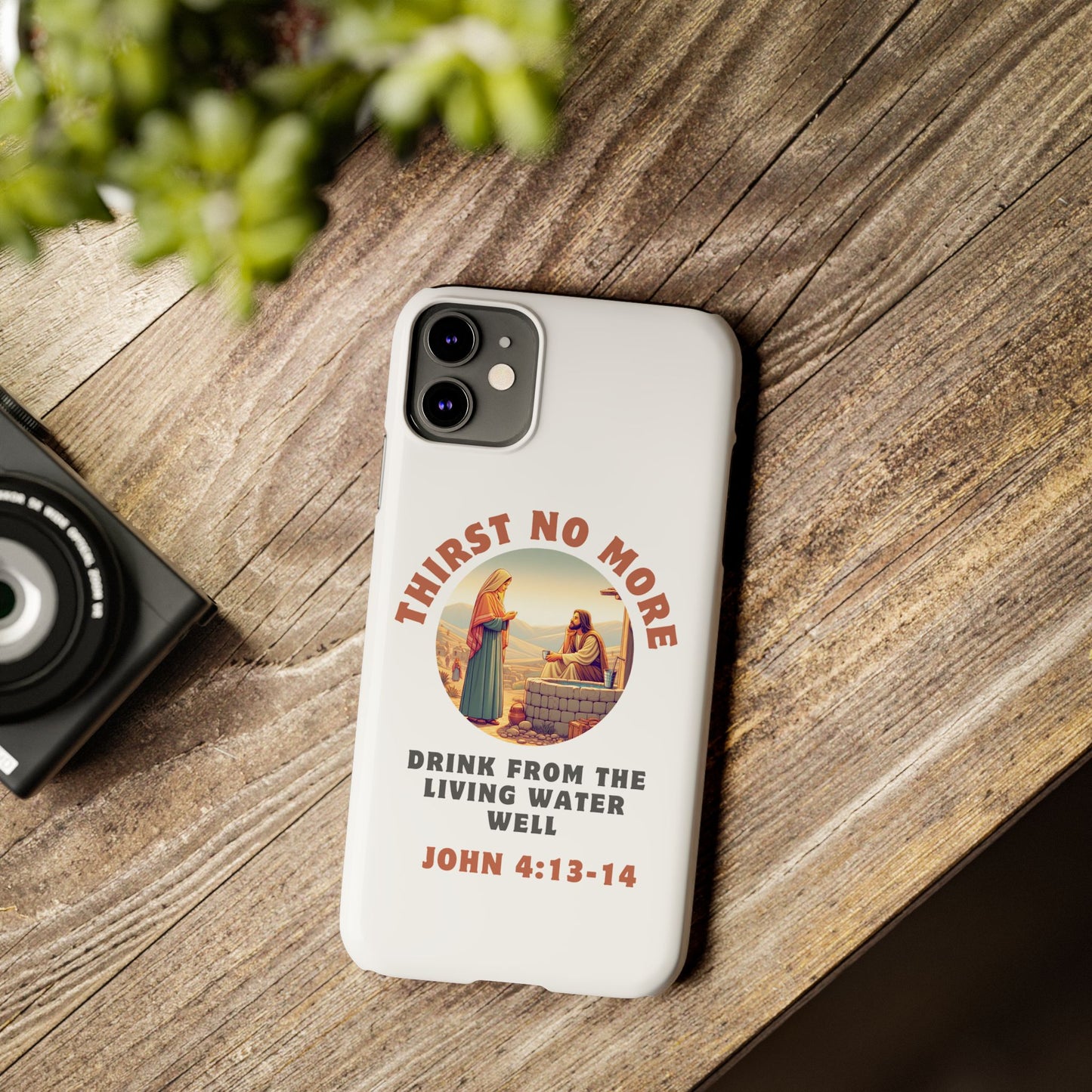 Thirst No More: Jesus and the Samaritan Woman Christian Slim Phone Case