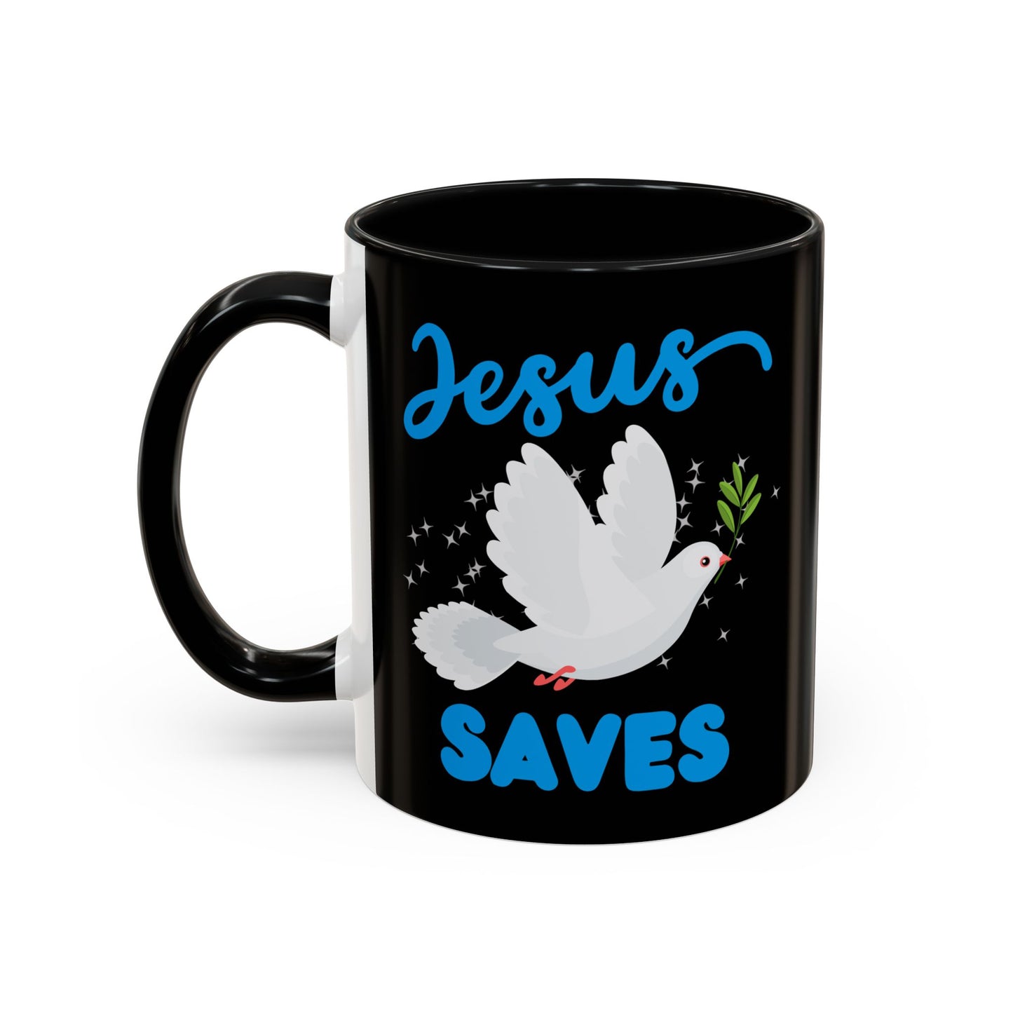 Divine Resonance| Jesus Saves| 11oz Accent Multi-Color Mug