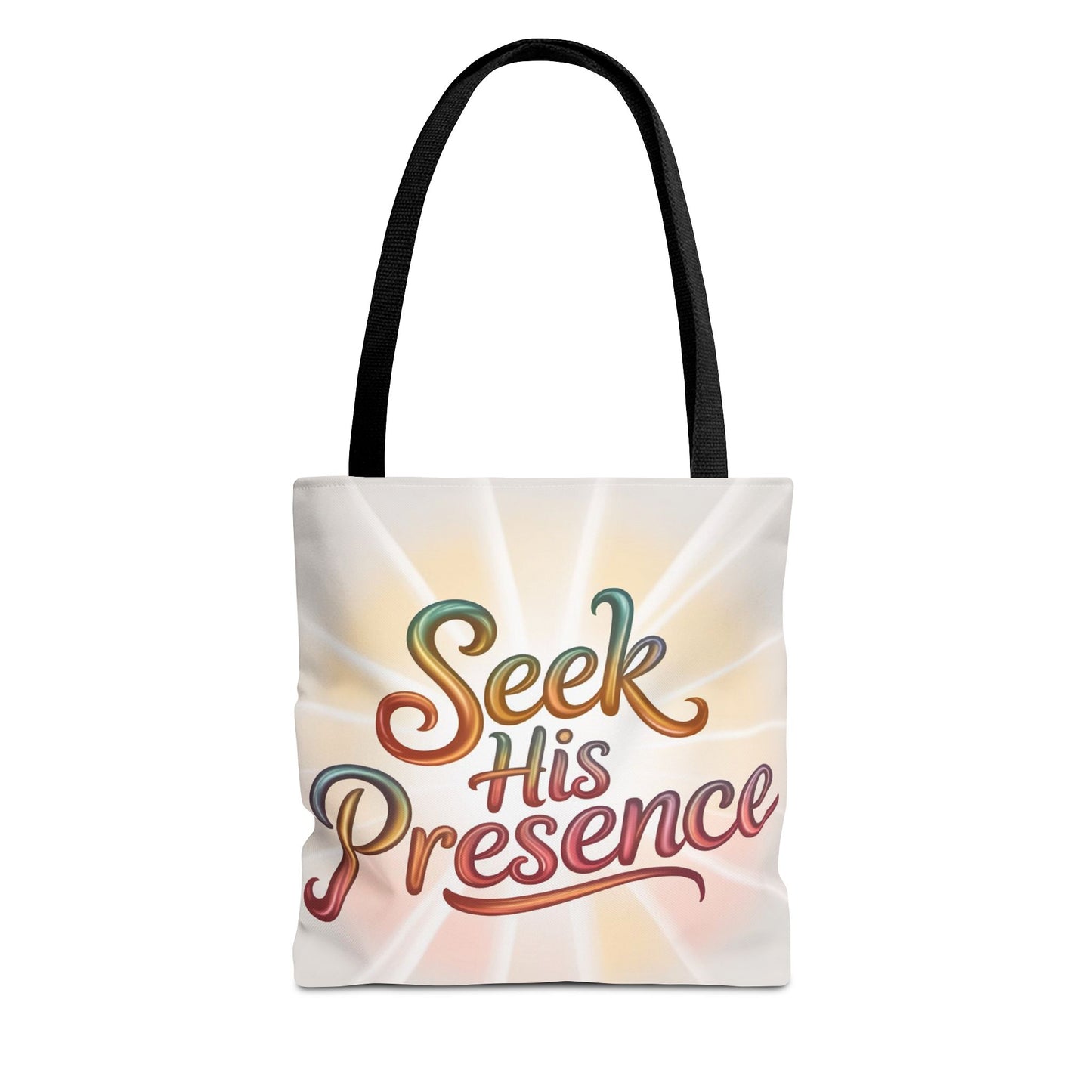 Inspirational Tote Bag - Seek His Presence|Motivational Gift, Christian Tote, Everyday Bag, Spiritual Accessory, Faith-Based Gift