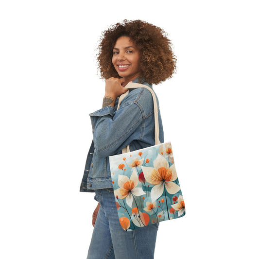 Floral Pattern Canvas Tote Bag