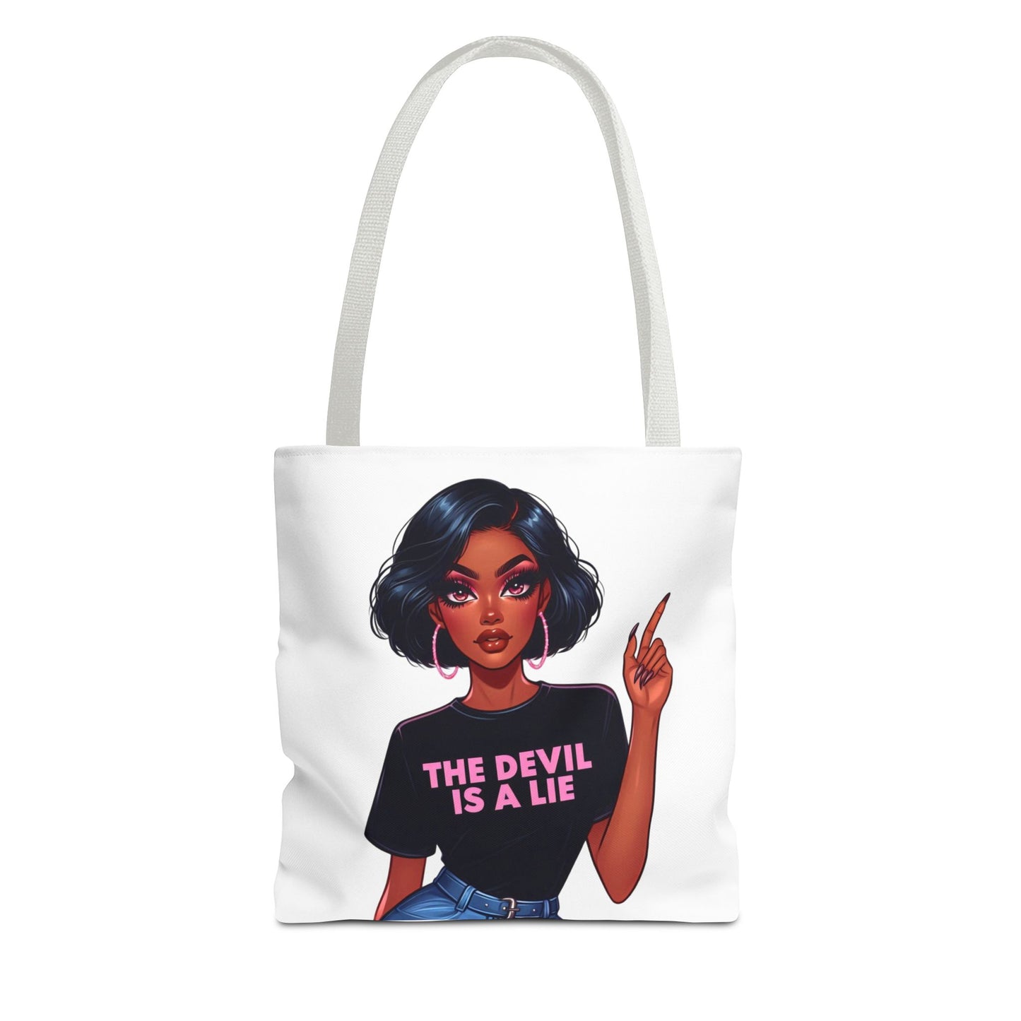 The Devil Is A Lie Inspirational Tote Bag