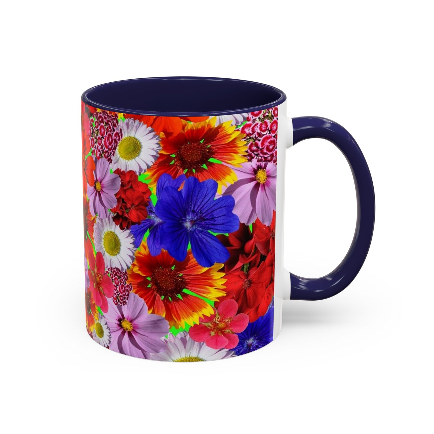 Red Floral Bliss 11oz Accent Mug